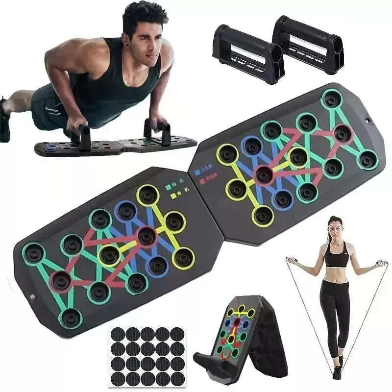 12in1 Push Up Rack Board Fitness Workout Train Gym Muscle Exercise Push up Stand