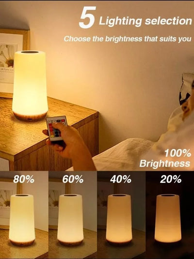 Touch Sensor Night Light USB Rechargeable LED Bedside Desk Table Lamp Dimmable